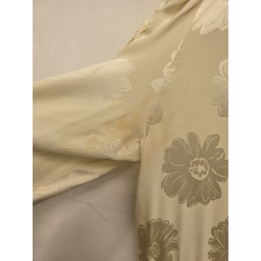 umi collections anne crimmins Ivory Silk Dress Women's Size 14 Vintage - Picture 10 of 13